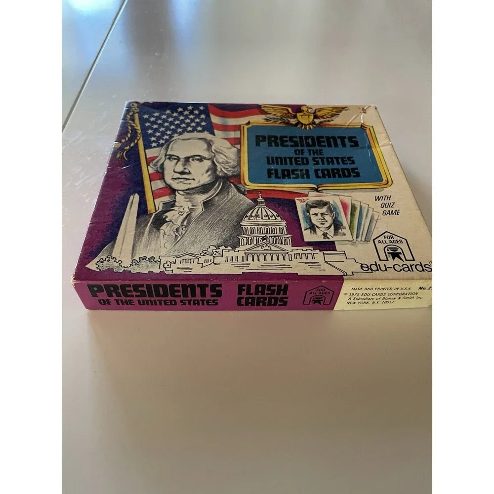 Vintage U.S. President Flash Card Set - Missing 24th President